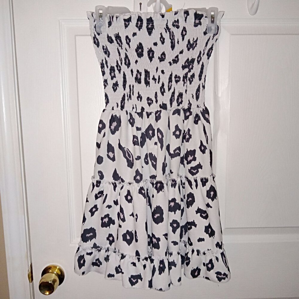 Juniors animal print soft halter dress size small